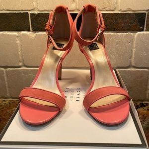 WHBM Stella ankle strap heels